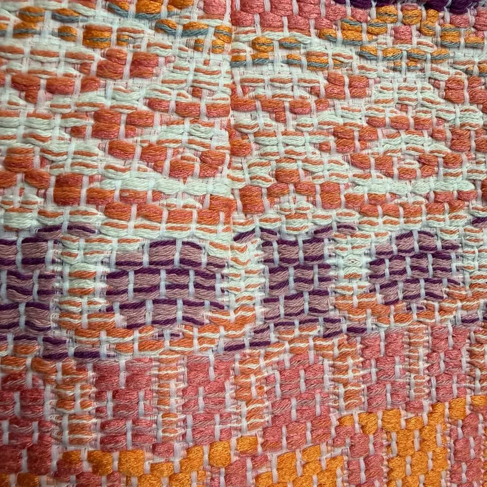 Sessùn Travis Woven Jacquard Mini Skirt Women's EU 34 US 2 Pink Orange Textured